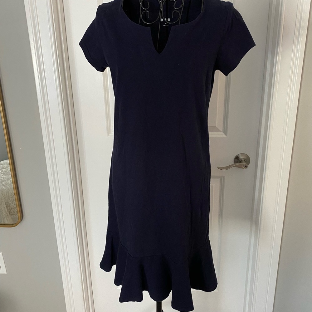NWOT Flounce Navy Three Dots Dress in Navy Size XS